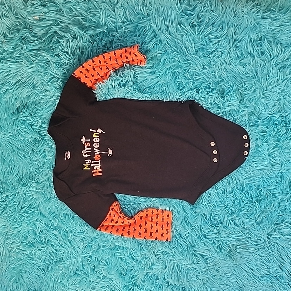 My first Halloween long sleeve diaper shirt onsie
